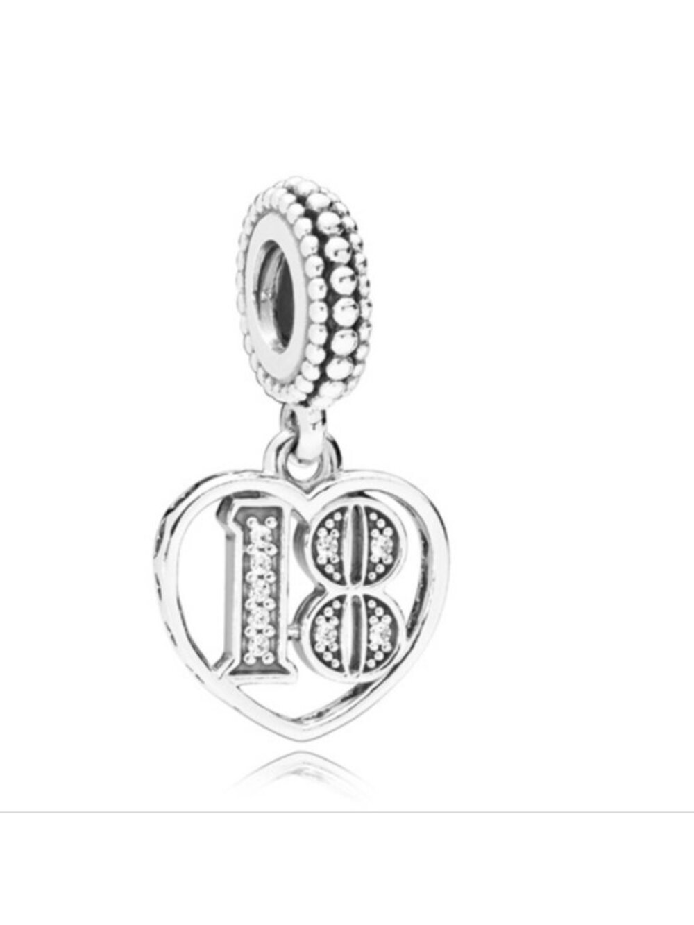 Pandora Sterling Silver 18 Years of Love Birthday Dangle Charm 797262cz